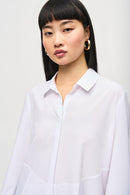 Woven Button-Down Blouse - Optic White