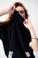 Funnel Neck Jumper - Midnight Blue/moonstone