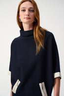 Funnel Neck Jumper - Midnight Blue/moonstone