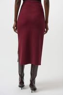 Sweater Knit Midi Skirt - Merlot