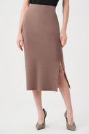 Sweater Knit Midi Skirt - Mink
