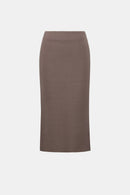 Sweater Knit Midi Skirt - Mink
