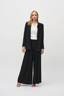 Knit Wide-Leg Trousers - Black