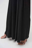 Knit Wide-Leg Trousers - Black