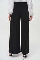 Knit Wide-Leg Trousers - Black