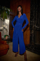 Wrap Culotte Jumpsuit - Royal Sapphire