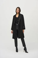 Scuba Shawl Collar Coat - Black
