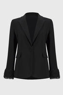 Novelty Straight Blazer - Black