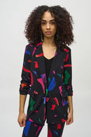 Abstract Print Blazer - Black/multi