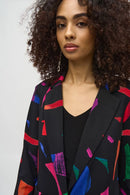 Abstract Print Blazer - Black/multi