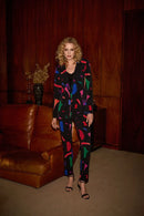 Abstract Print Blazer - Black/multi