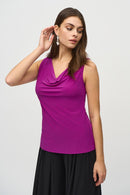 Silky Knit Cowl Neck Camisole - Empress