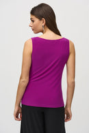 Silky Knit Cowl Neck Camisole - Empress