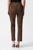 Animal Print Trousers - Beige/black