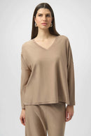 Sequined Knit Boxy Top - Fawn