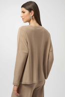 Sequined Knit Boxy Top - Fawn