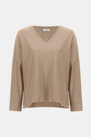 Sequined Knit Boxy Top - Fawn