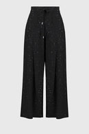 Sequin Culotte Trousers - Black