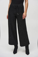 Sequin Culotte Trousers - Black