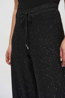 Sequin Culotte Trousers - Black