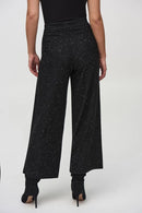 Sequin Culotte Trousers - Black