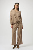 Sequined Culotte Trousers - Fawn