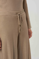 Sequined Culotte Trousers - Fawn