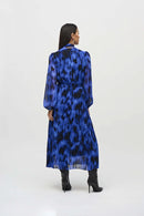 Abstract Print Dress - Royal Sapphire/multi