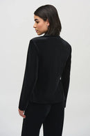 Velvet Blazer And Cami Set - Black/black