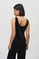 Velvet Blazer And Cami Set - Black/black