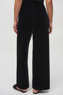 Velvet Wide-Leg Trousers - Black