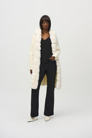 Knit & Faux Fur Hood Coat - Vanilla