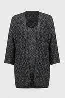 Metallic Cover-Up & Cami - Black/silver