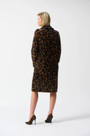Jacquard Animal Print Coa - Beige/black