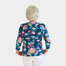 Floral Print 3/4 Sleeve Top - Floral Print