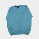 Plain Crew Neck Jumper - Aqua