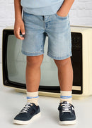 Denim Basic 5 Pocket Shorts - Grey Blue