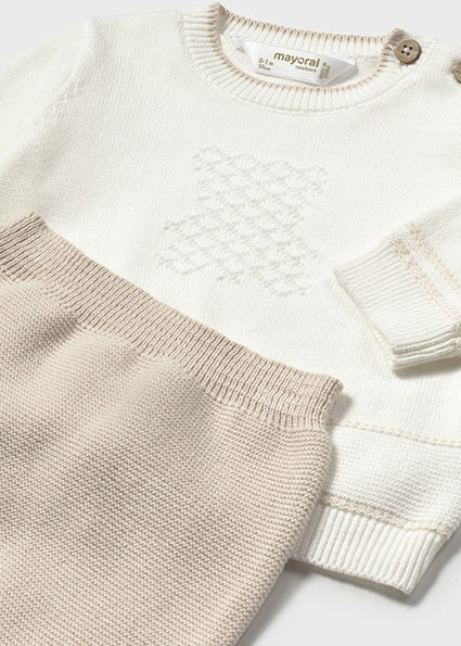 Knit Leg Warmer Set - Stone