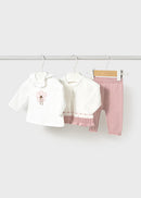 Long Knit 3-Piece Trouser Set - Sakura
