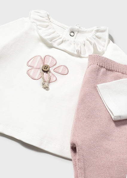 Long Knit 3-Piece Trouser Set - Sakura