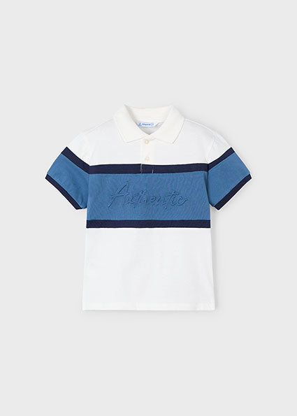 Short Sleeve Polo - Cream/regatta
