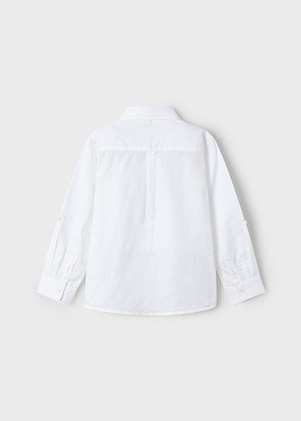 Linen Long Sleeve Shirt - White