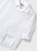 Linen Long Sleeve Shirt - White
