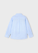 Linen Long Sleeve Shirt - Light Blue