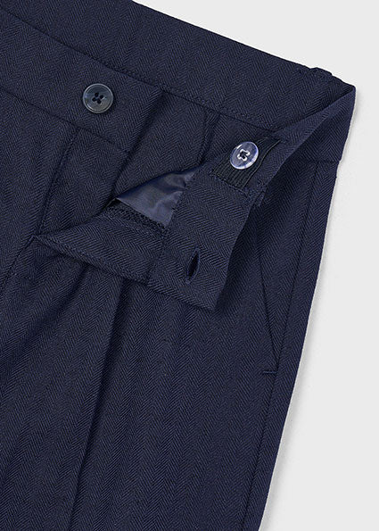 Linen Suiting Trousers - Navy