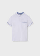 Mao Neck Polo Shirt - White
