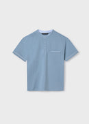 Mao Neck Polo Shirt - Pearl