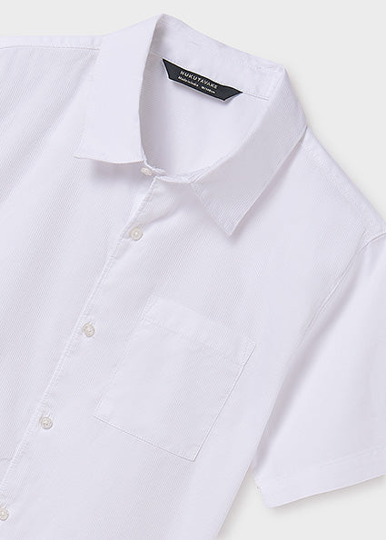 Short Sleeve Dress Shirt - White