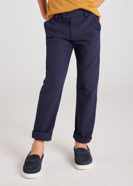 Natural Suiting Trouser - Navy