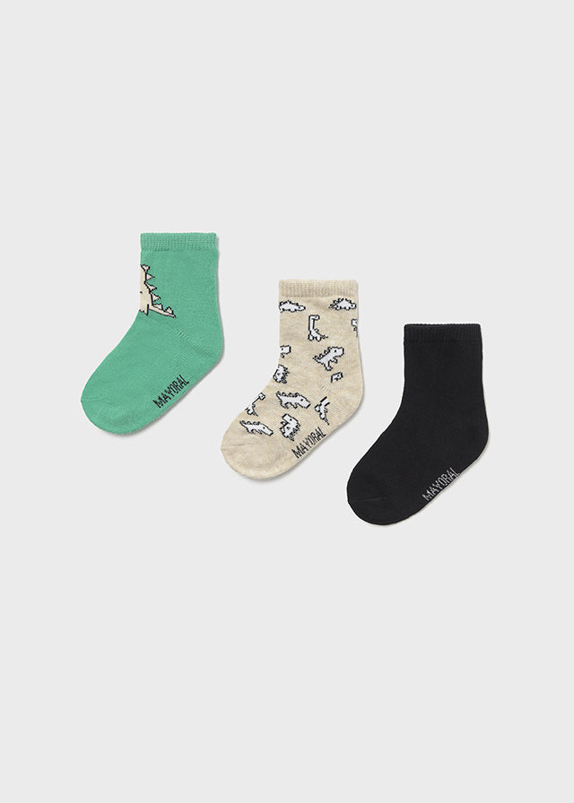 Set Of 3 Socks - Dinosaur